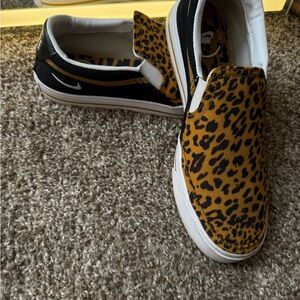 Nike Leopard Print Slip-On Sneakers